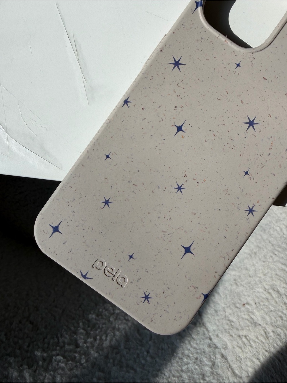 Never Used Pela IPhone 13 Beige Star Pattern Phone Case - Picture 2 of 3